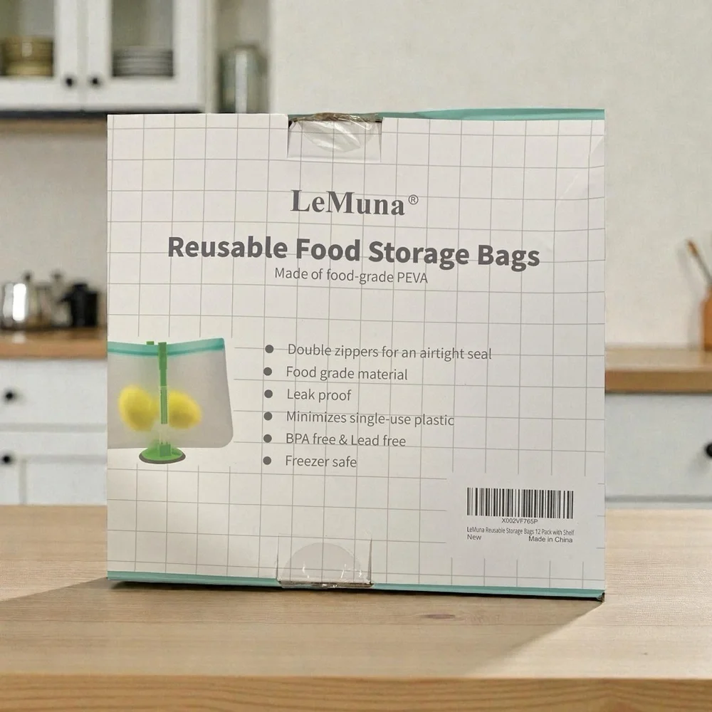 NEW IN BOX Reusable Food Storage Bags -